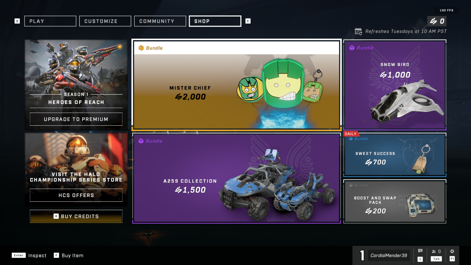 Halo Infinite Store UI