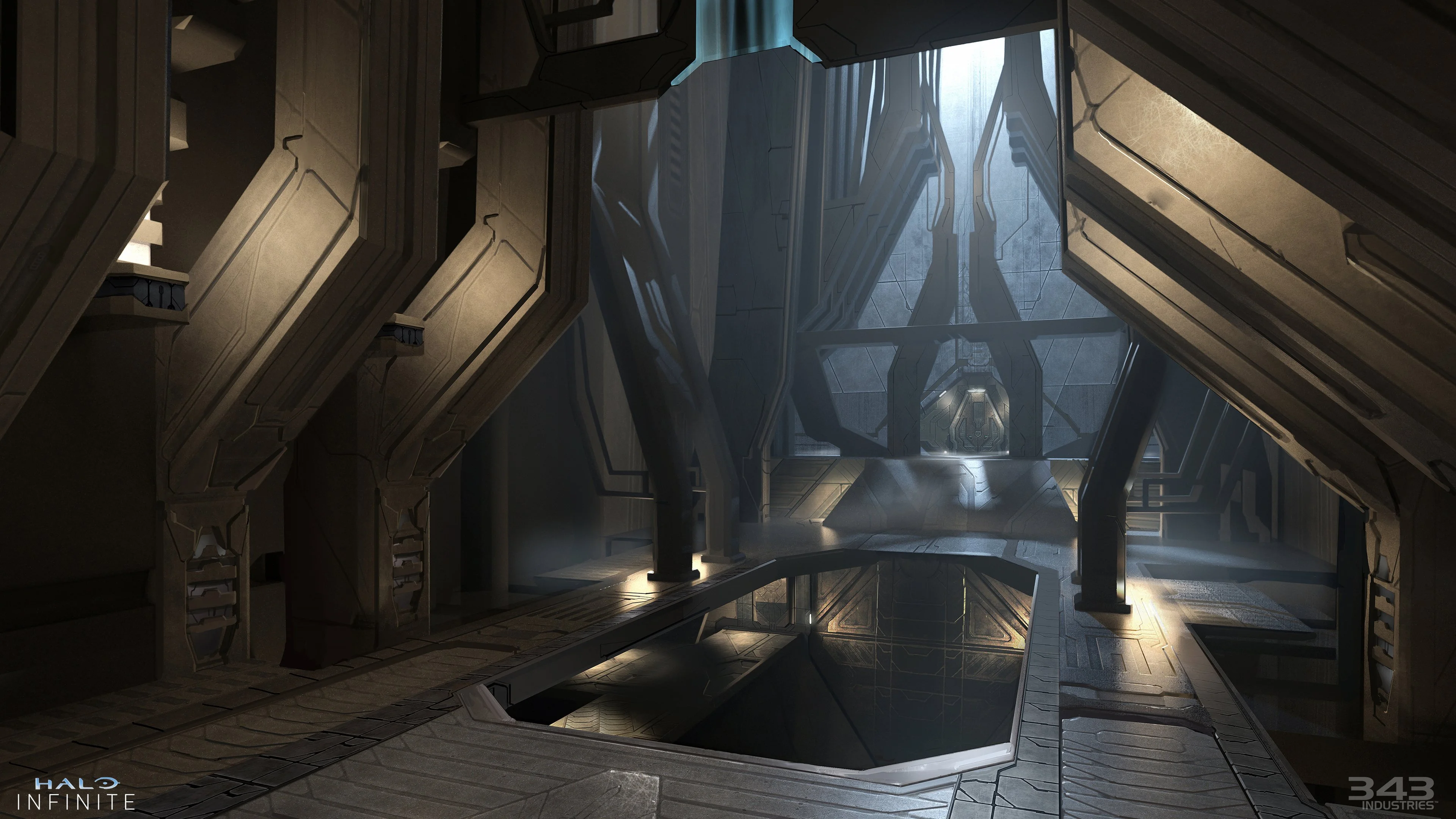 A Forerunner environment in Halo Infinite.